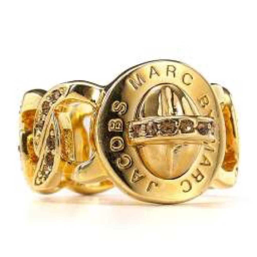 Marc by Marc Jacobs Gold Katie Turnlock Ring S/M